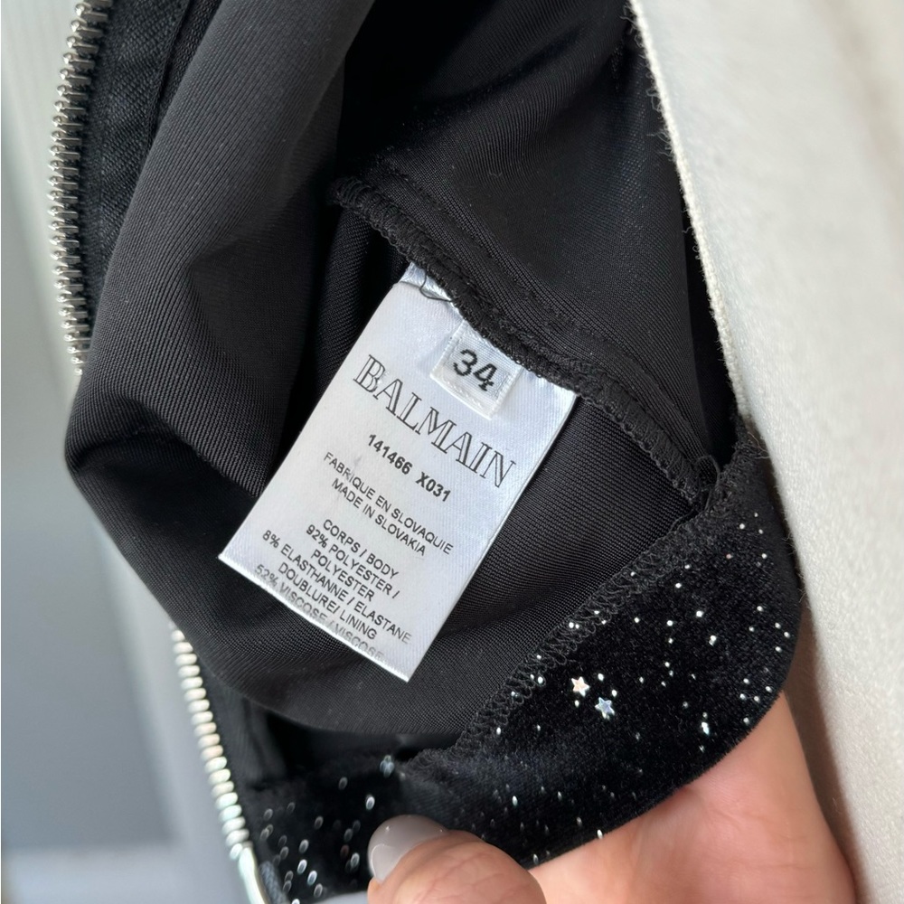 BALMAIN Black & Silver Top - Picture 4 of 7